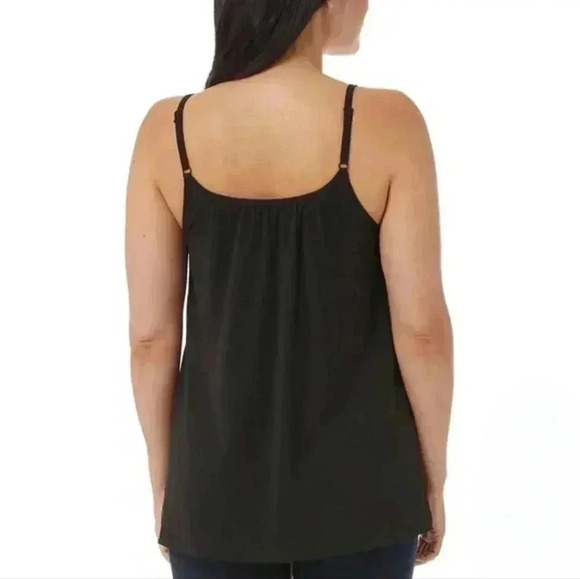❤️ 32 Degrees Cool Cami Tank Medium Black Built In Bra NWOT - Picture 2 of 12